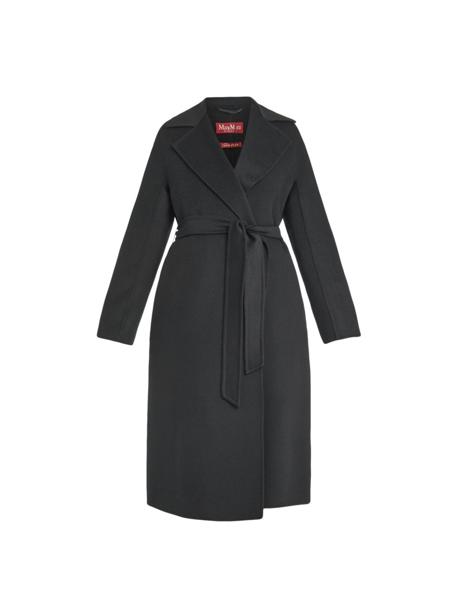 Women Max Mara Studio Coats & Jackets | Cles Wrap Coat Black