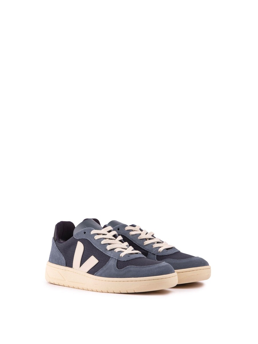 Men VEJA Trainers | Veja V-10 Ripstop Trainers Blue