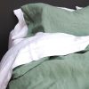 Home & Tech Piglet in Bed Bedroom | Linen Pillowcases (Pair) Sage Green