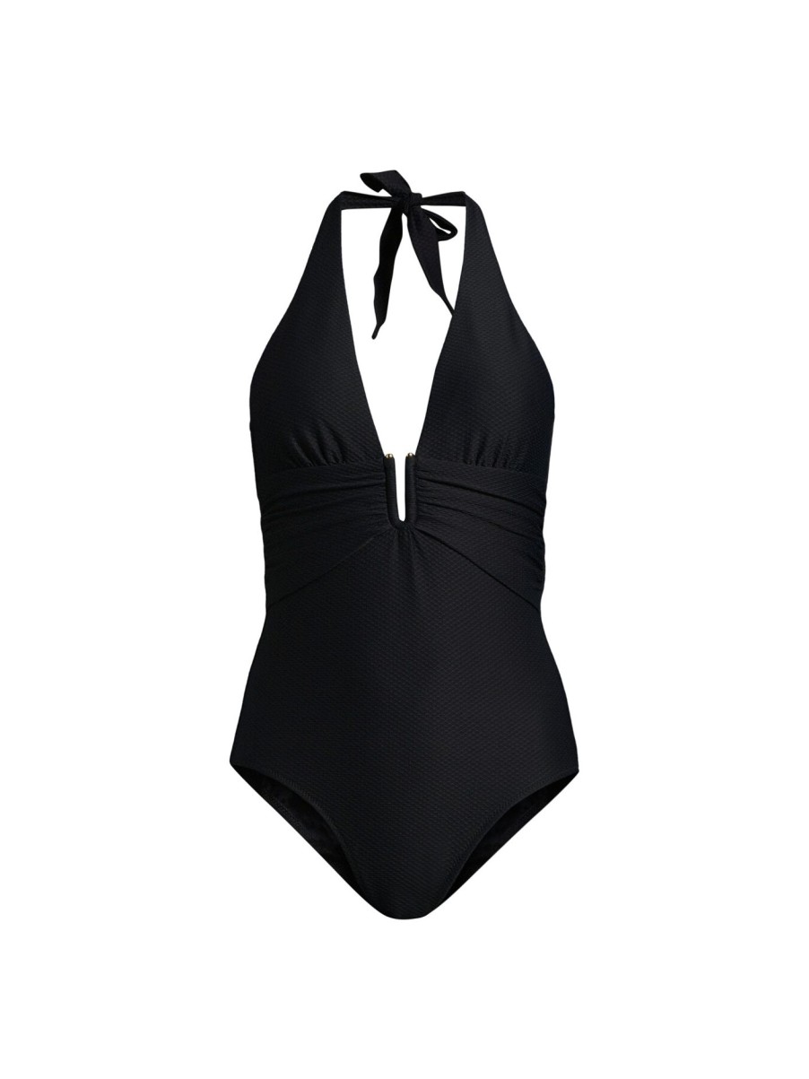 Women Heidi Klein Swimwear & Beachwear | Core U-Bar One Piece Drk-Blk