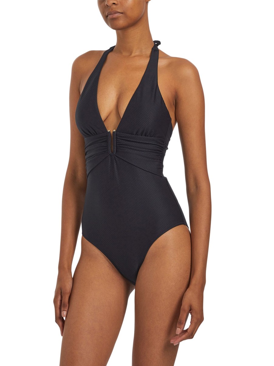 Women Heidi Klein Swimwear & Beachwear | Core U-Bar One Piece Drk-Blk