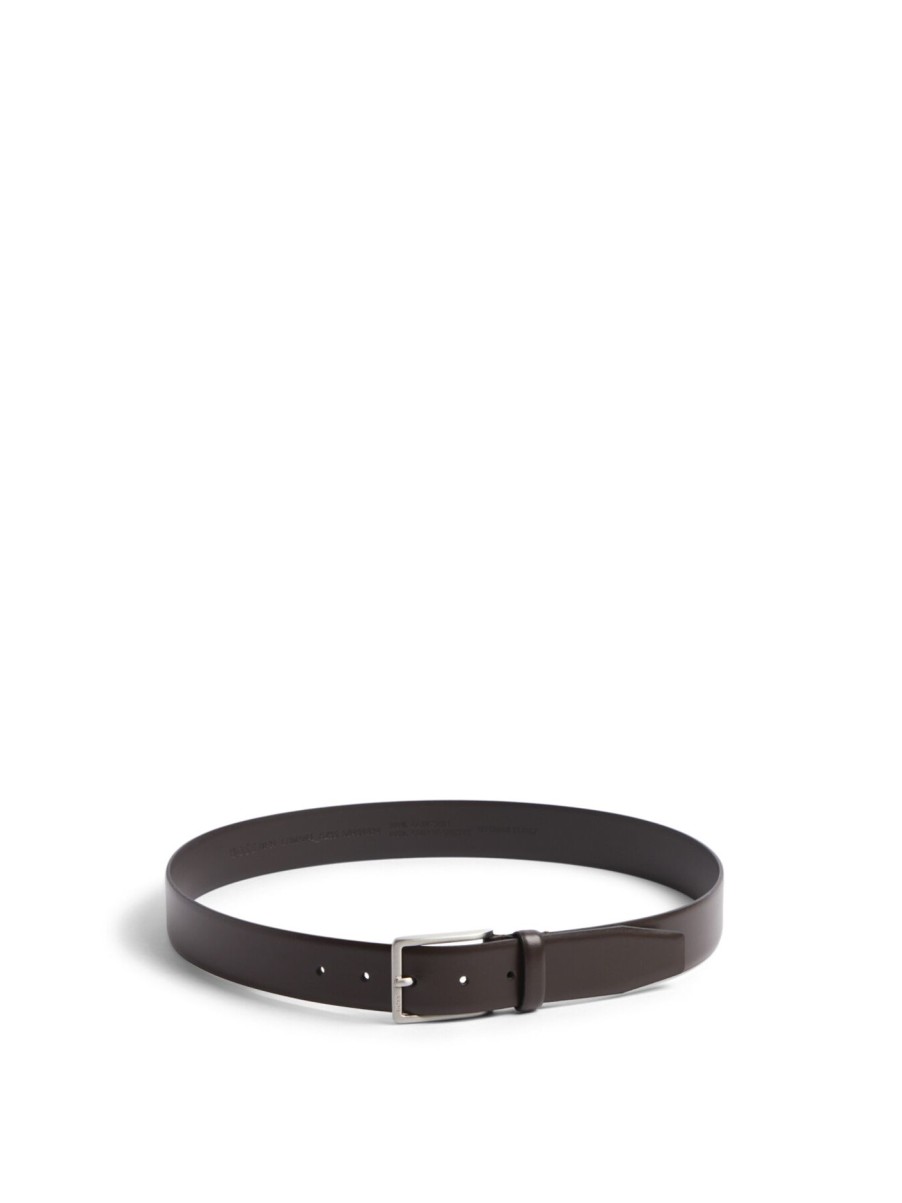 Men BOSS Belts | Erman Leather Belt Dark Brown