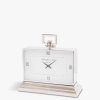 Home & Tech Libra Interiors Clocks | Latham Medium Aluminium Rectangular Clock With Roman Numerals Silver