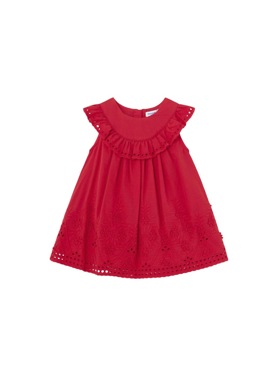 Kids Mayoral Dresses & Skirts | Embroide Dress Red