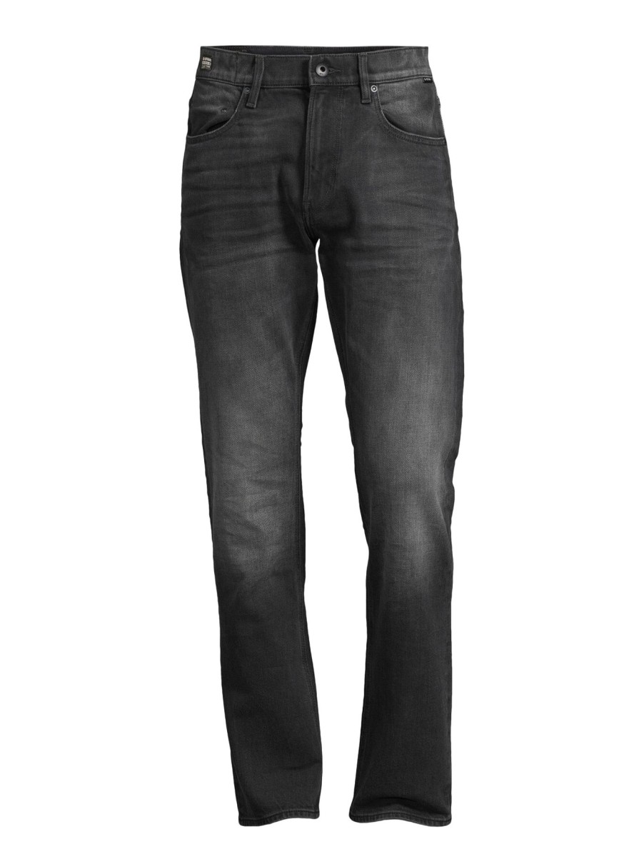 Men G-Star Jeans | Mosa Straight Jeans Worn In Black Moon