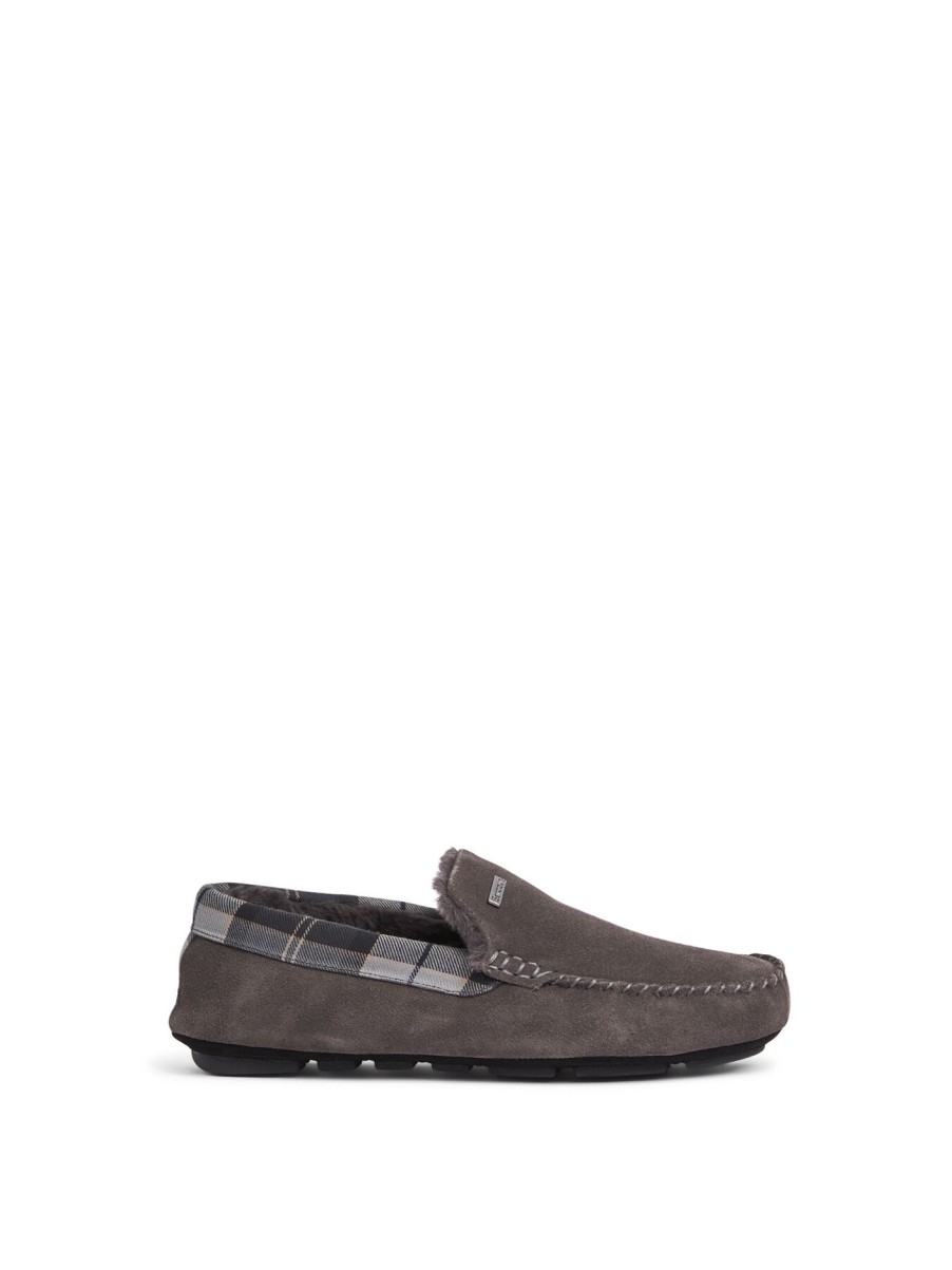 Men Barbour Slippers | Monty Slipper Dark Grey