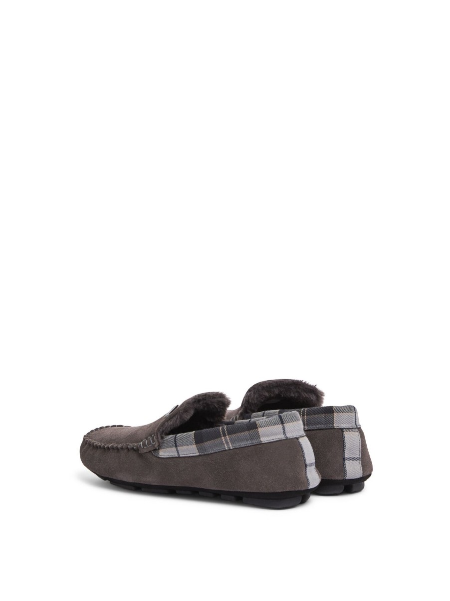 Men Barbour Slippers | Monty Slipper Dark Grey