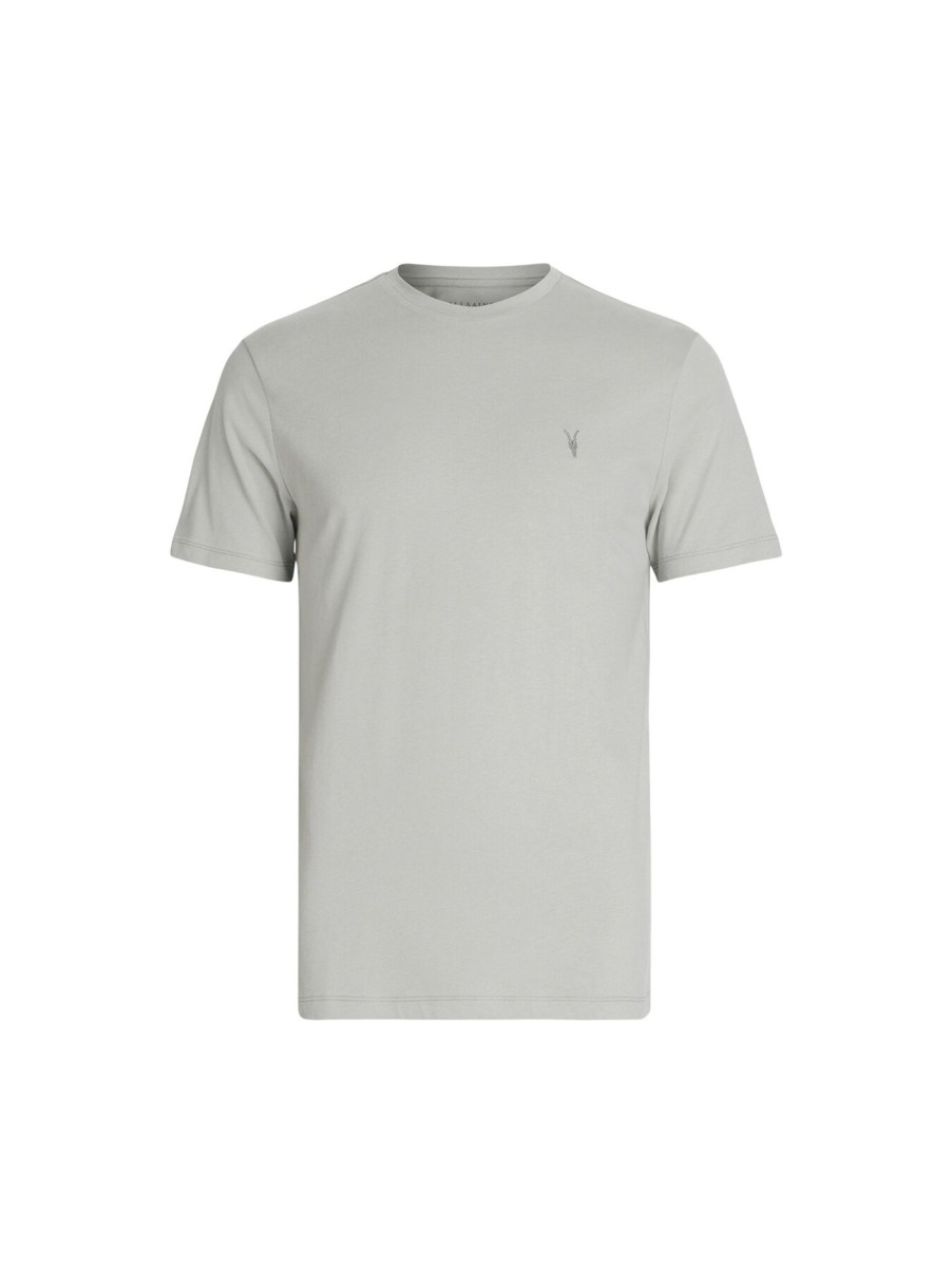 Men AllSaints T-Shirts | Brace Ss Crew Cloudy Green