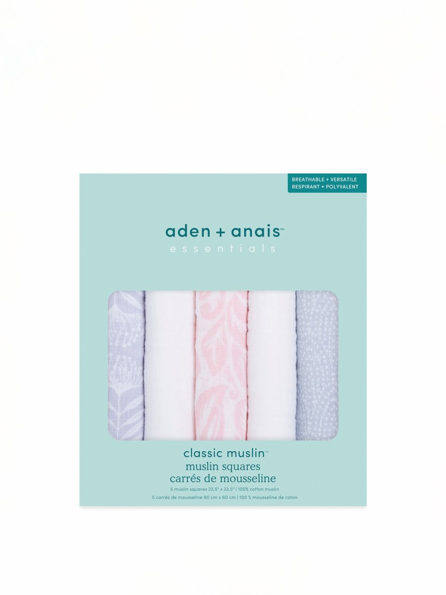 Kids aden + anais Feeding & Healthcare | Muslin Squares 5-Pack Damsel