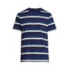 Men Fred Perry T-Shirts | Stripe T-Shirt French Navy