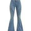 Women Free People Jeans | Mermaid Mid Rise Flare Low Tide