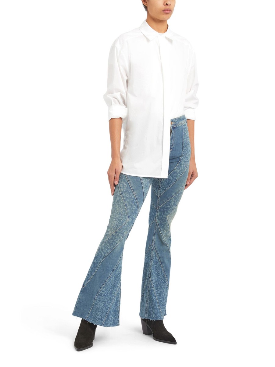 Women Free People Jeans | Mermaid Mid Rise Flare Low Tide