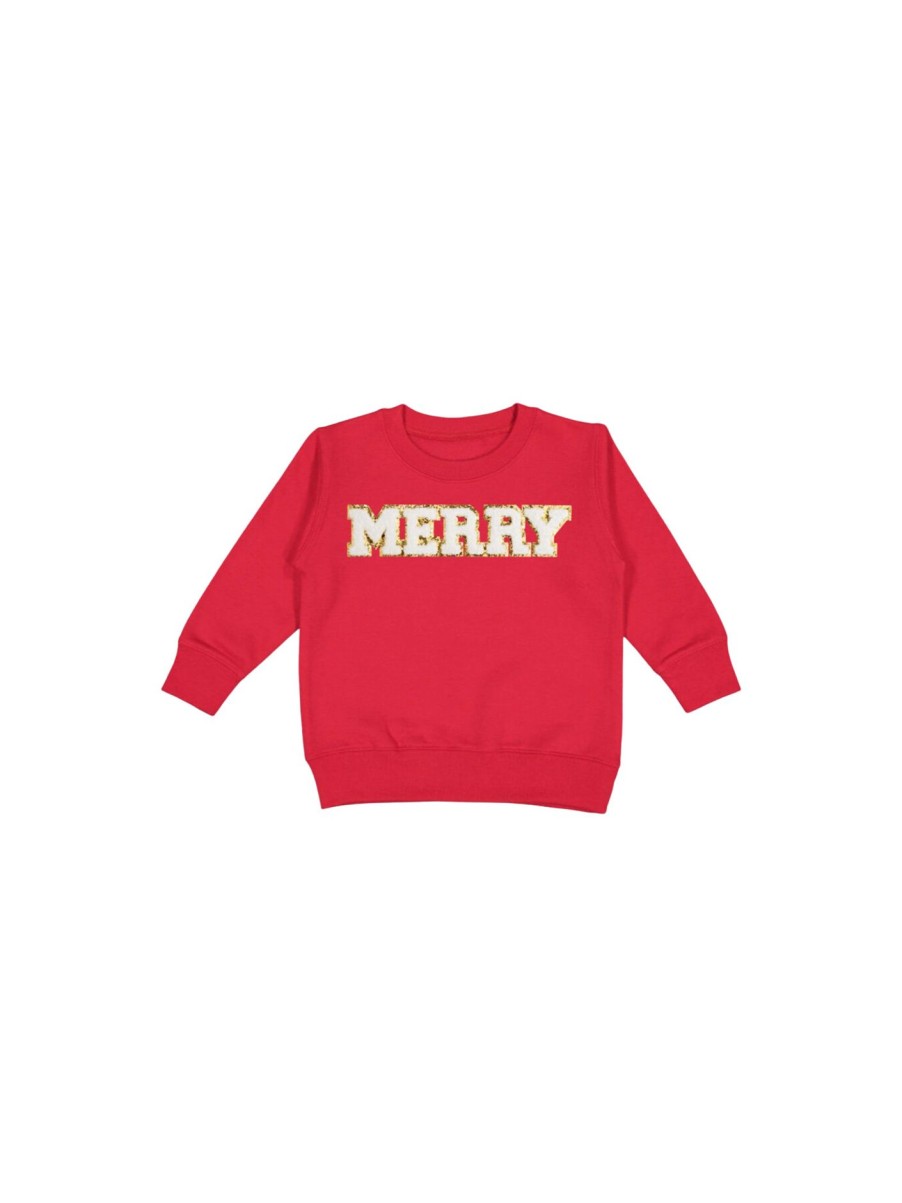 Kids Sweet Wink Sweatshirts & Knitwear | Merry Patch Toddler Crewneck Red