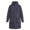 Men Sandbanks Coats & Jackets | Branksome Long Puffer Jacket Navy