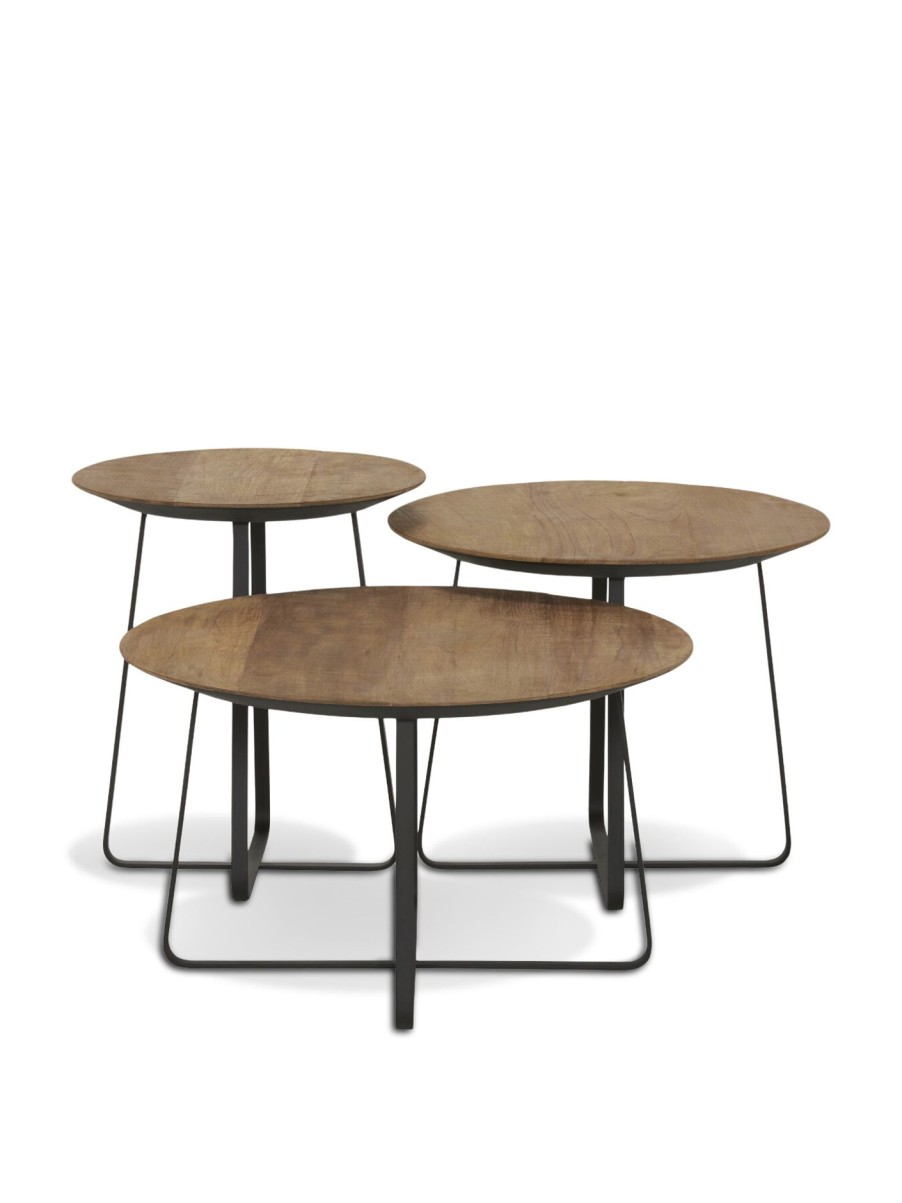 Furniture & Outdoor Barker and Stonehouse Coffee Tables | Mysa Round Set Of 3 Coffee Tables