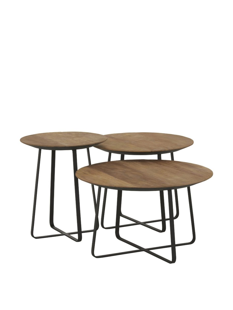 Furniture & Outdoor Barker and Stonehouse Coffee Tables | Mysa Round Set Of 3 Coffee Tables