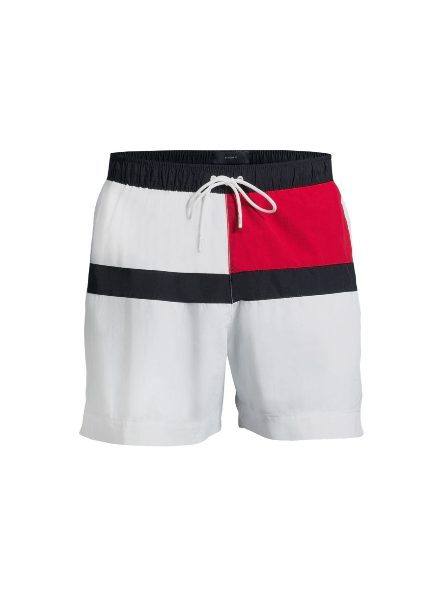 Men Tommy Hilfiger Swimwear | Medium Drawstring White