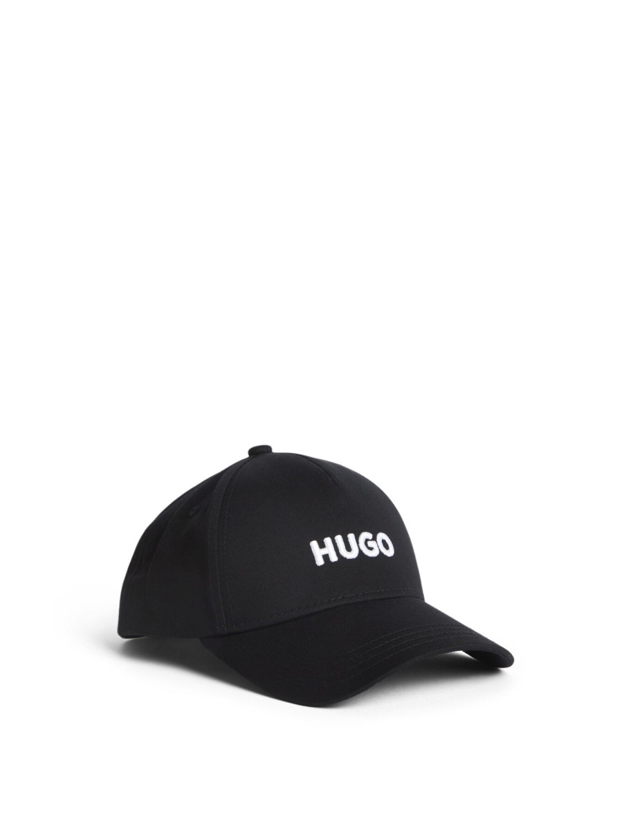 Men HUGO Hats | Jude-Bl Logo Cap Black