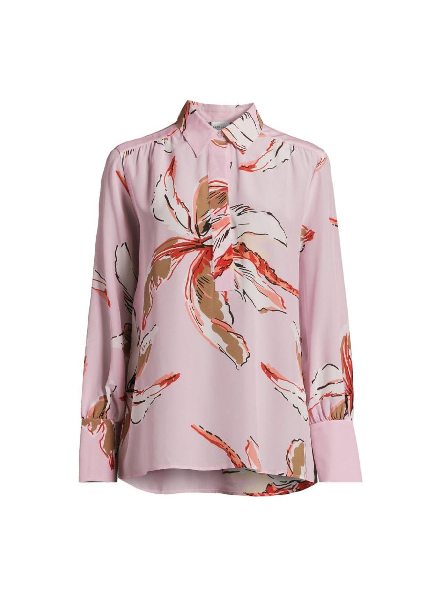 Women Marella Tops | Domez Printed Shirt Pink