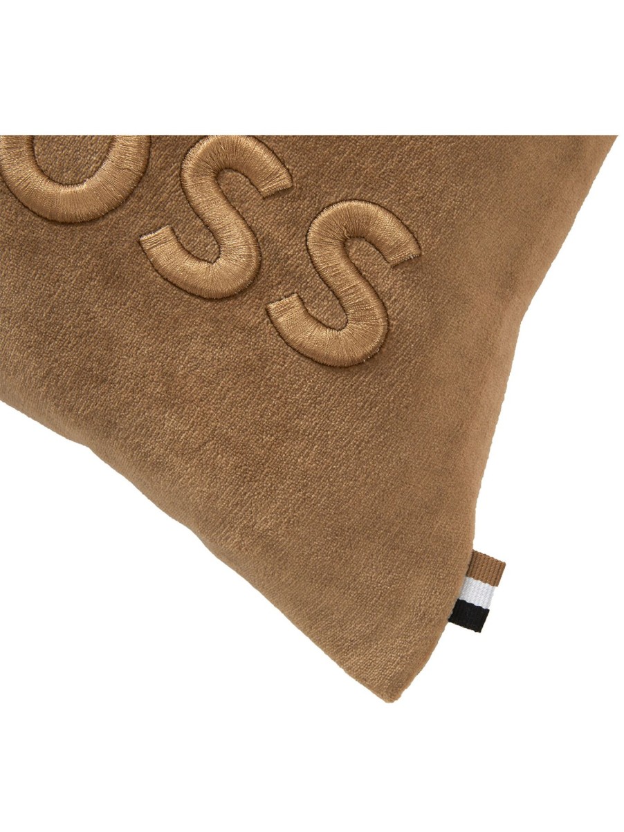 Home & Tech BOSS Home Bedroom Accessories | Bold Logo Cushion Cover Camel