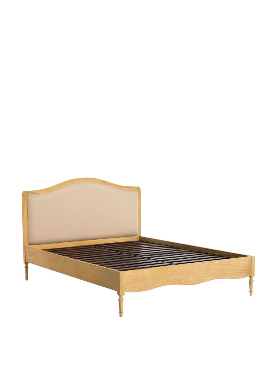 Furniture & Outdoor Barker and Stonehouse Mattresses | Cecile Light Wood Upholstered French Style King Bed Frame