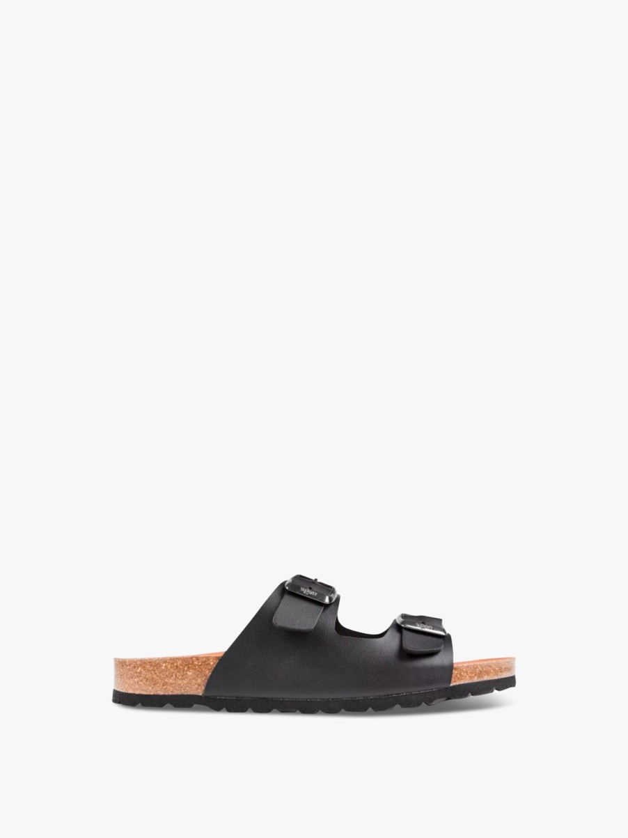 Men V.gan Sandals | V.Gan Vegan Mango Footbed Sandals Black