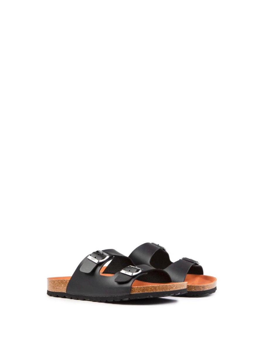 Men V.gan Sandals | V.Gan Vegan Mango Footbed Sandals Black