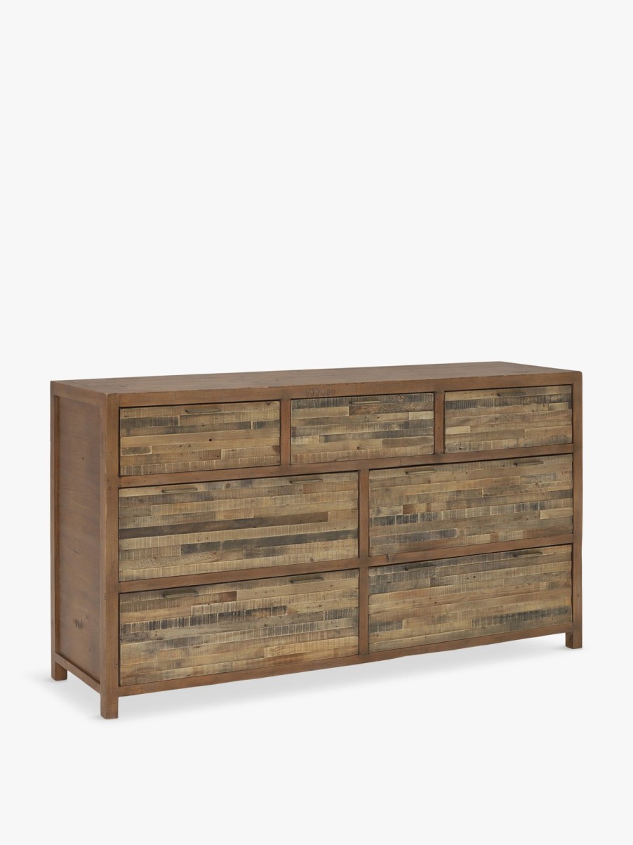 Furniture & Outdoor Barker and Stonehouse Sideboards | Charlie Reclaimed Wood 7 Drawer Dresser - Sideboard Reclaimed Oakland Finish