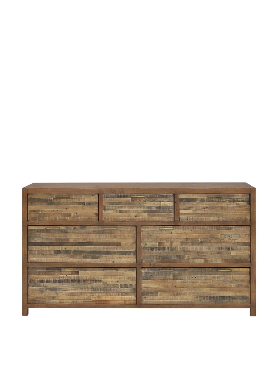 Furniture & Outdoor Barker and Stonehouse Sideboards | Charlie Reclaimed Wood 7 Drawer Dresser - Sideboard Reclaimed Oakland Finish