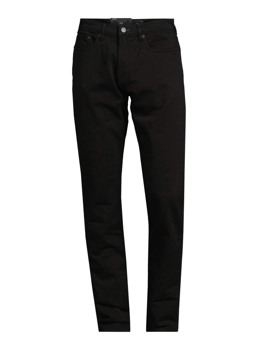 Men PS Paul Smith Jeans | 5 Pocket Garment Dye Tapered Fit Jean Black