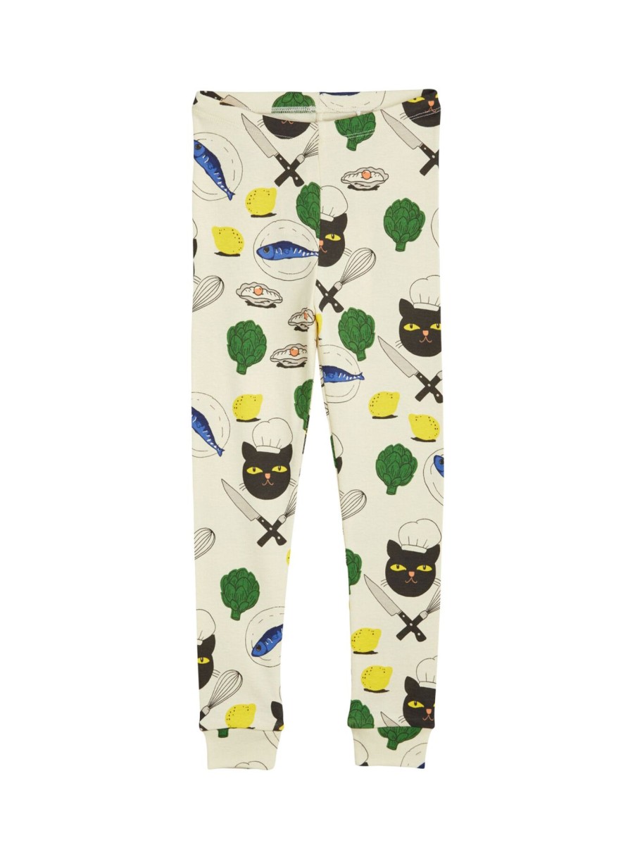 Kids Mini Rodini Bottoms | Chef Cat Leggings Multi