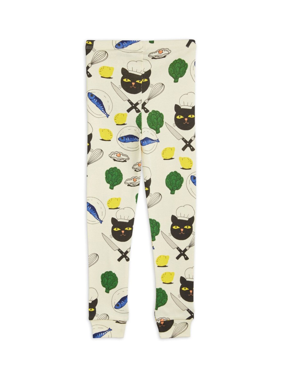 Kids Mini Rodini Bottoms | Chef Cat Leggings Multi