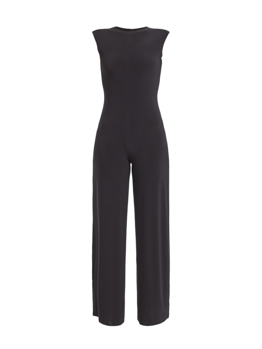 Women Norma Kamali Jumpsuits & Playsuits | Sleeveless Jumpsuit Black