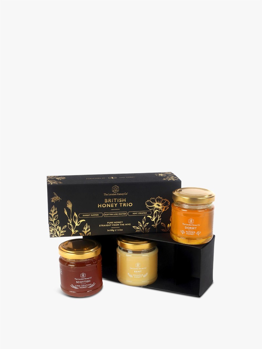 Food & Drink The London Honey Co Food Hampers | Trio Of Honey Gift Box 3 X 100G