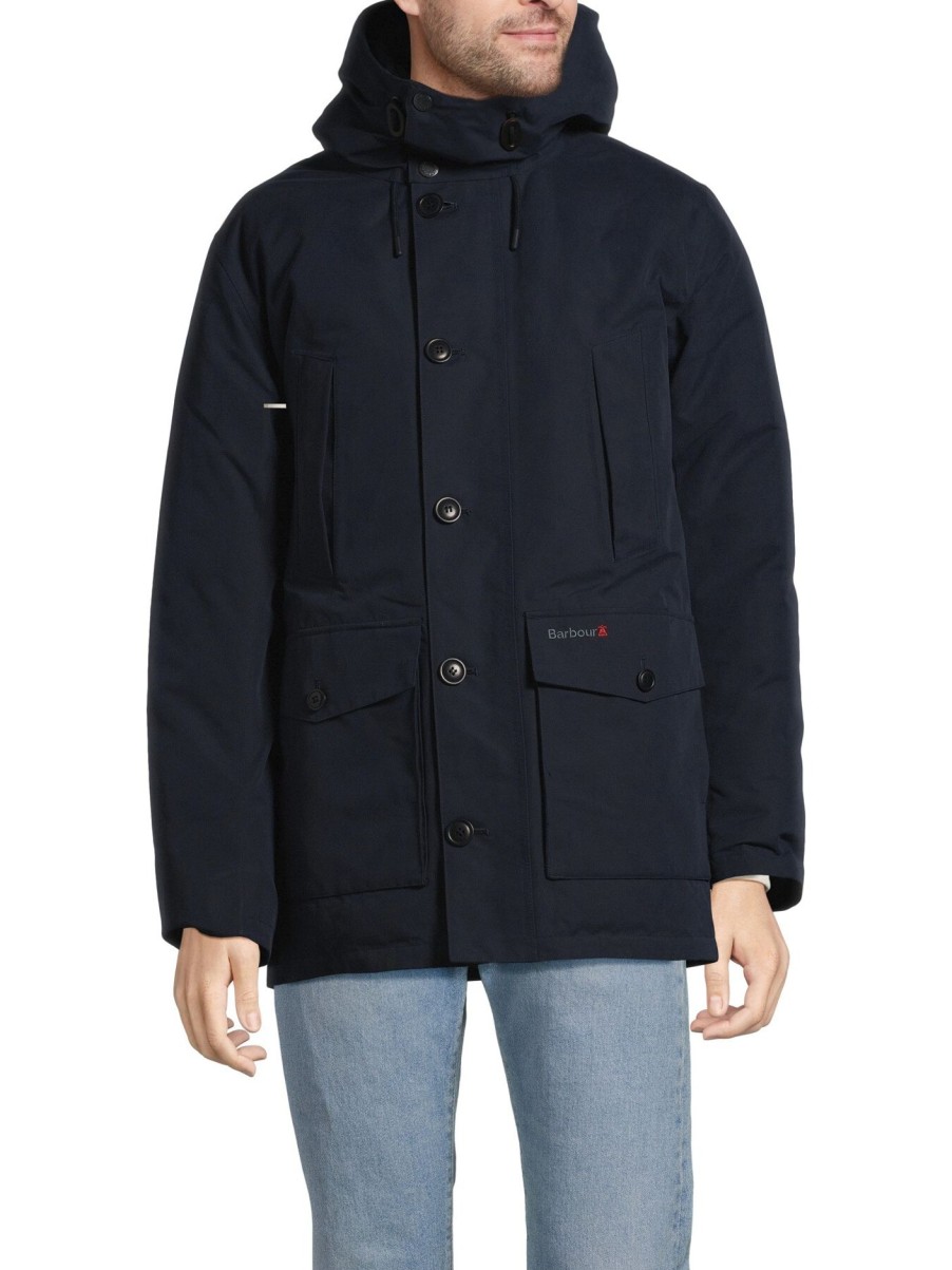 Men Barbour Coats & Jackets | Antartic Parka Jacket Navy