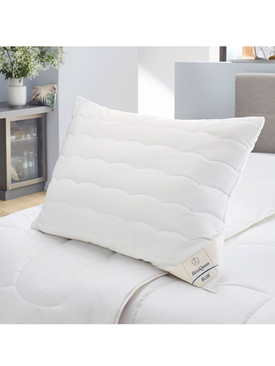 Home & Tech Brinkhaus Pillows | Blue Aerelle Square Pillow White