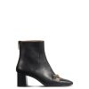 Women LK Bennett Boots | Nadina Leather Snaffle-Detail Ankle Boots Black