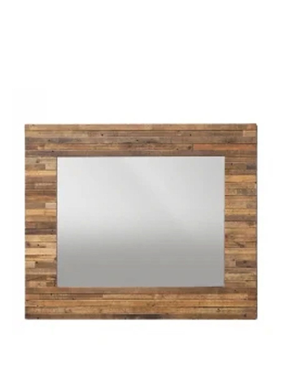 Home & Tech Barker and Stonehouse Mirrors | Charlie Reclaimed Wood Rectangular Wall Mirror Brown