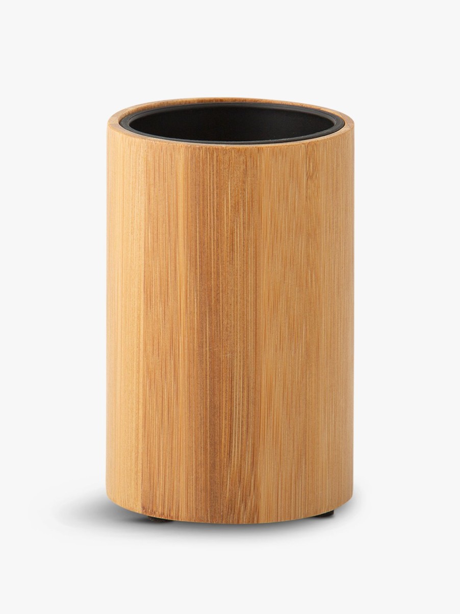 Home & Tech Andrea House Bathroom Accessories | Bamboo Toothbrush Holder