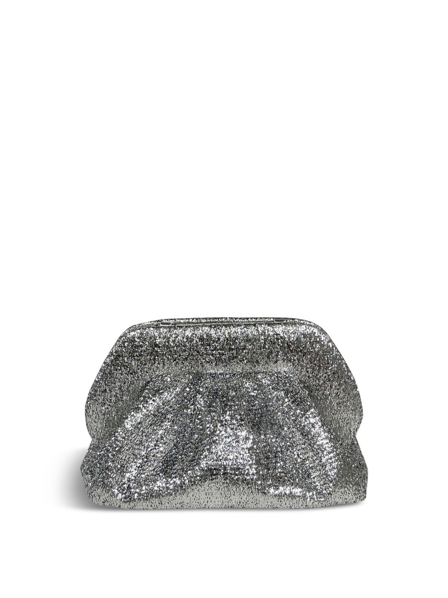 Women Themoire Clutch Bags | Tia Clutch Sparkling Silver