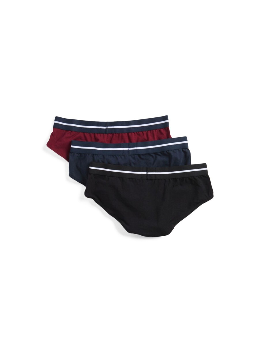 Men BOSS Underwear & Socks | Three Pack Of Stretch Cotton Briefs With Logo Waistband Multi