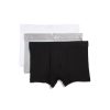 Men Tommy Hilfiger Underwear & Socks | 3 Pack Tonal Logo Waistband Trunks Black/Zinc Alloy/White