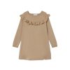 Kids Name It Dresses & Skirts | Nmfresine Long Sleeve Knit Dress Oxford Tan